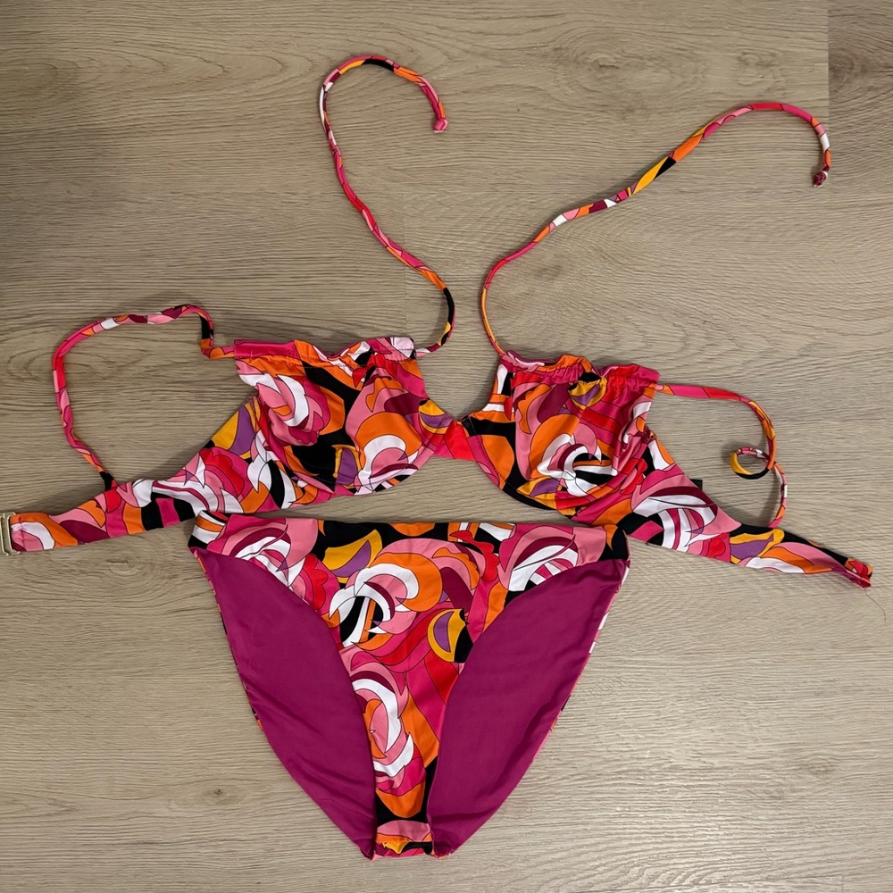 Beach Riot - Pucci Inspired Bikini Set - Top L Bottom M